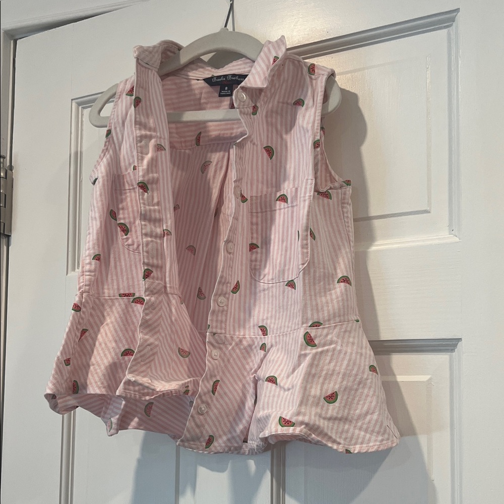 Brooks Brothers Pink Watermelon Print Button Down Shirt